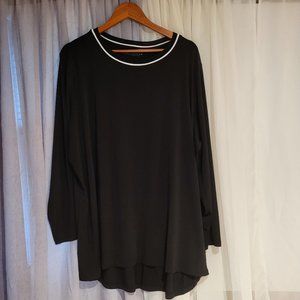 Susan Graver Black Tunic with White Trim